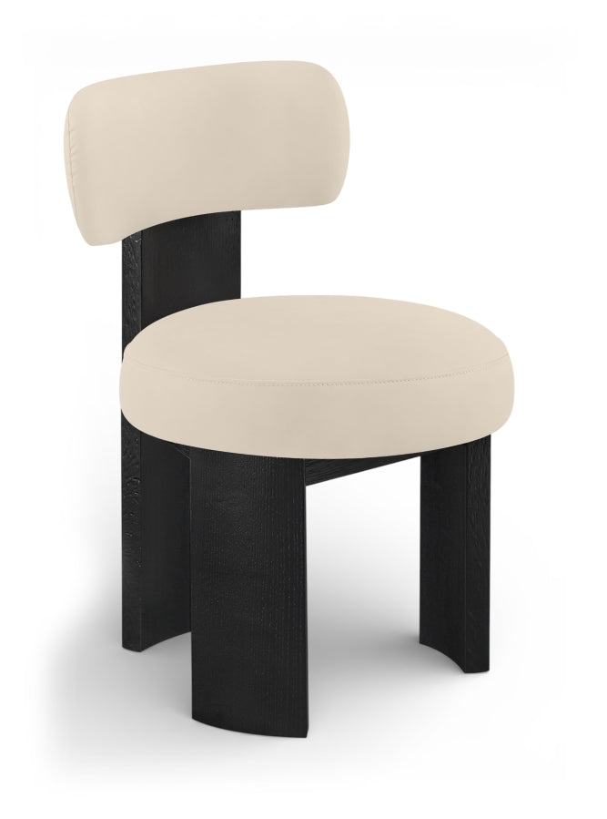 Atelier Vegan Leather Upholstered Dining Chair in Beige, Set of 2 - 88087Beige-C