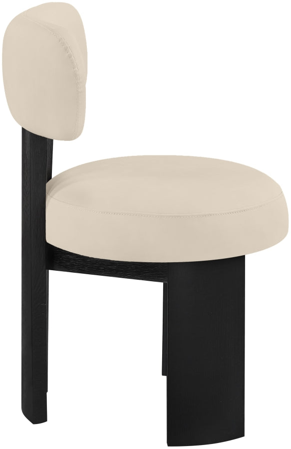 Atelier Vegan Leather Upholstered Dining Chair in Beige, Set of 2 - 88087Beige-C