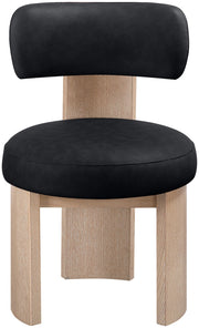 Atelier Vegan Leather Upholstered Dining Chair in Black, Set of 2 - 88086Black-C