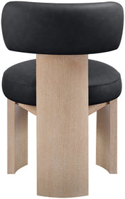 Atelier Vegan Leather Upholstered Dining Chair in Black, Set of 2 - 88086Black-C