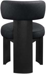 Atelier Vegan Leather Upholstered Dining Chair in Black, Set of 2 - 88087Black-C