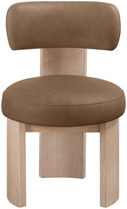 Atelier Vegan Leather Upholstered Dining Chair in Brown, Set of 2 - 88086Brown-C