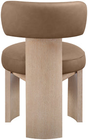 Atelier Vegan Leather Upholstered Dining Chair in Brown, Set of 2 - 88086Brown-C
