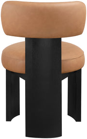 Atelier Vegan Leather Upholstered Dining Chair in Cognac, Set of 2 - 88087Cognac-C
