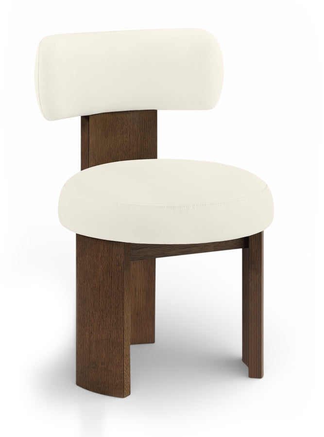 Atelier Vegan Leather Upholstered Dining Chair in Cream, Set of 2 - 88085Cream-C