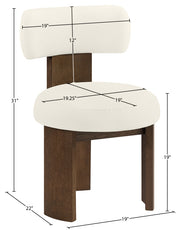 Atelier Vegan Leather Upholstered Dining Chair in Cream, Set of 2 - 88085Cream-C