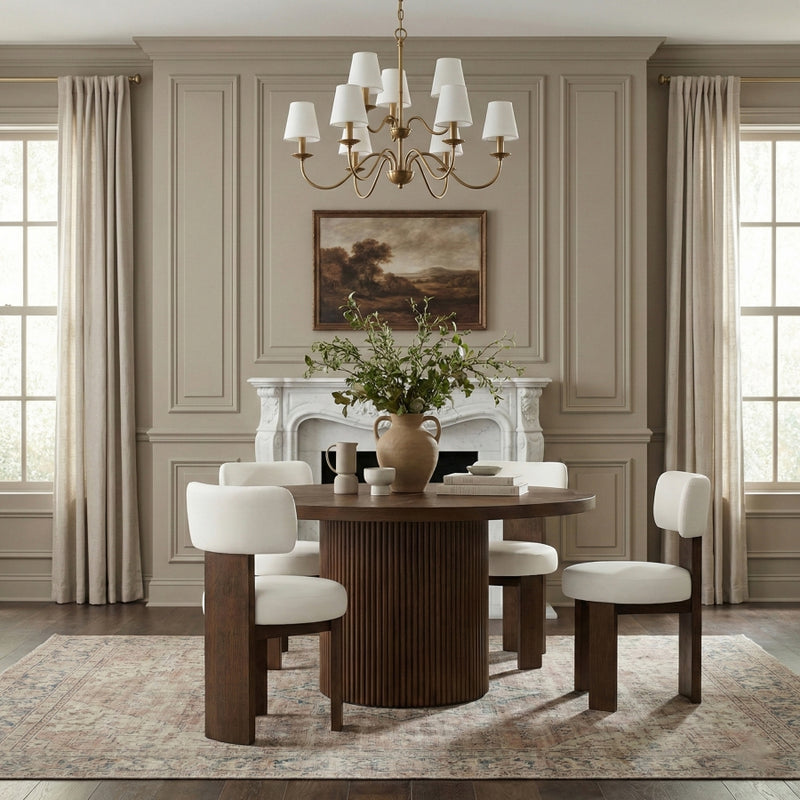 Atelier Vegan Leather Upholstered Dining Chair in Cream, Set of 2 - 88085Cream-C