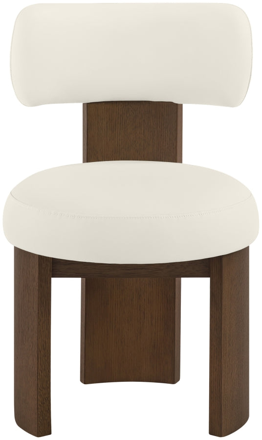 Atelier Vegan Leather Upholstered Dining Chair in Cream, Set of 2 - 88085Cream-C