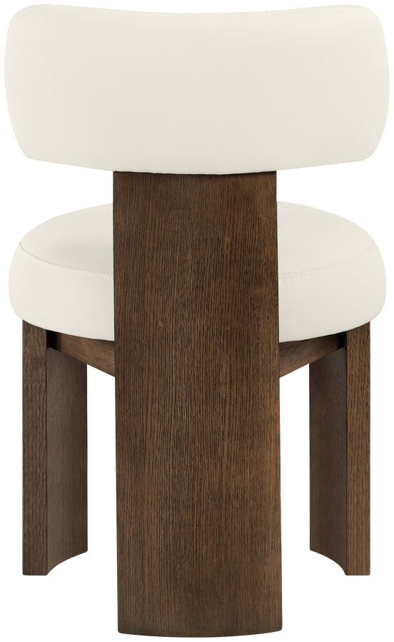 Atelier Vegan Leather Upholstered Dining Chair in Cream, Set of 2 - 88085Cream-C