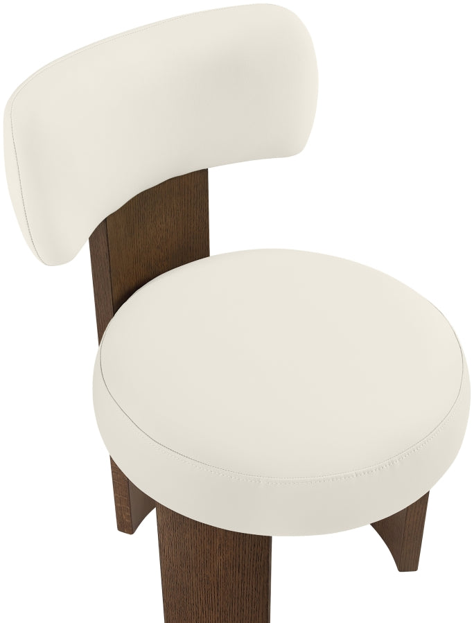 Atelier Vegan Leather Upholstered Dining Chair in Cream, Set of 2 - 88085Cream-C