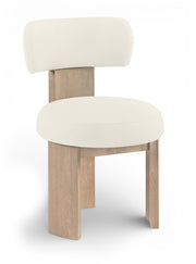 Atelier Vegan Leather Upholstered Dining Chair in Cream, Set of 2 - 88086Cream-C