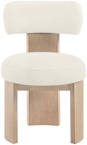 Atelier Vegan Leather Upholstered Dining Chair in Cream, Set of 2 - 88086Cream-C
