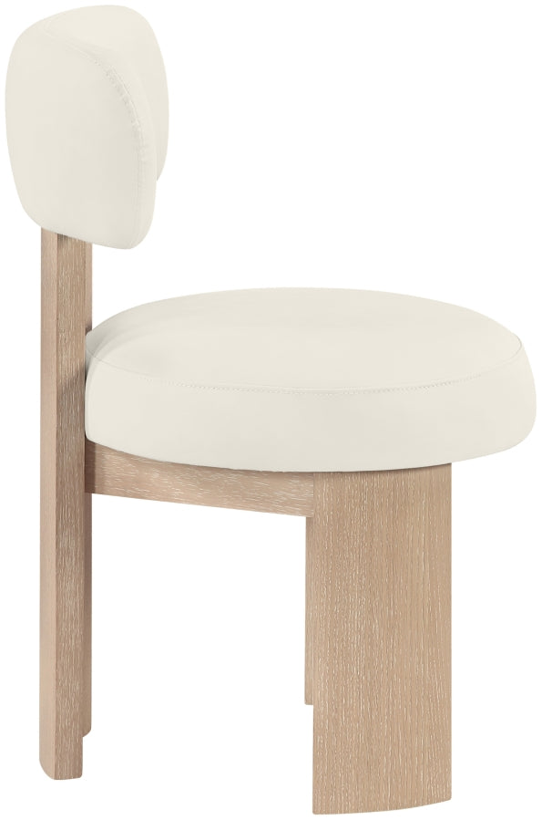 Atelier Vegan Leather Upholstered Dining Chair in Cream, Set of 2 - 88086Cream-C