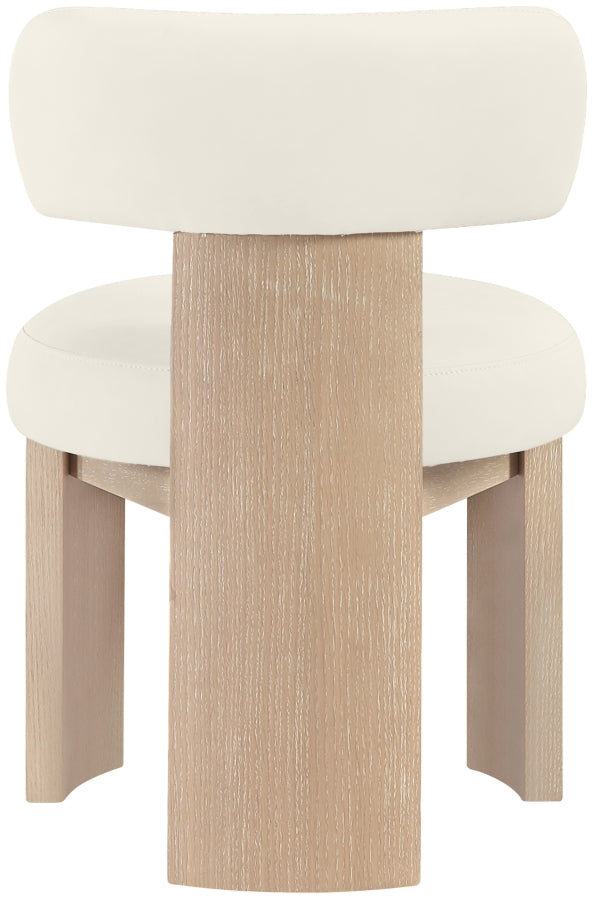 Atelier Vegan Leather Upholstered Dining Chair in Cream, Set of 2 - 88086Cream-C