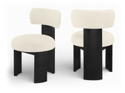 Atelier Vegan Leather Upholstered Dining Chair in Cream, Set of 2 - 88087Cream-C