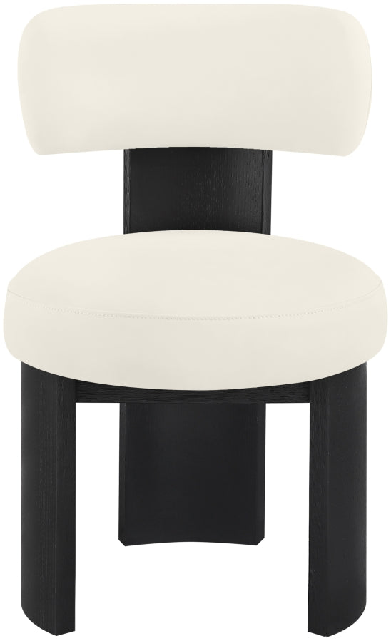 Atelier Vegan Leather Upholstered Dining Chair in Cream, Set of 2 - 88087Cream-C