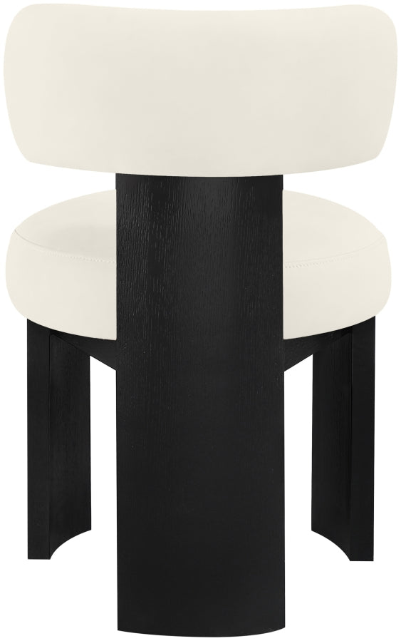 Atelier Vegan Leather Upholstered Dining Chair in Cream, Set of 2 - 88087Cream-C