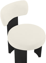 Atelier Vegan Leather Upholstered Dining Chair in Cream, Set of 2 - 88087Cream-C