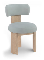 Atelier Vegan Leather Upholstered Dining Chair in Light Blue, Set of 2 - 88086LtBlu-C