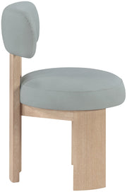 Atelier Vegan Leather Upholstered Dining Chair in Light Blue, Set of 2 - 88086LtBlu-C