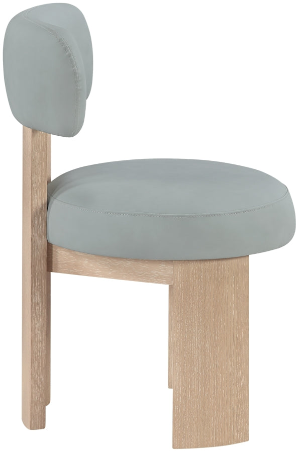 Atelier Vegan Leather Upholstered Dining Chair in Light Blue, Set of 2 - 88086LtBlu-C