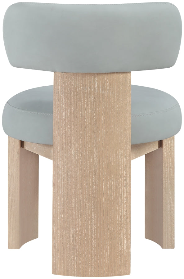Atelier Vegan Leather Upholstered Dining Chair in Light Blue, Set of 2 - 88086LtBlu-C