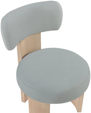 Atelier Vegan Leather Upholstered Dining Chair in Light Blue, Set of 2 - 88086LtBlu-C