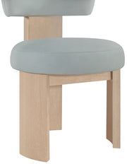 Atelier Vegan Leather Upholstered Dining Chair in Light Blue, Set of 2 - 88086LtBlu-C