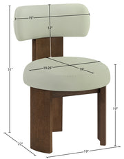 Atelier Vegan Leather Upholstered Dining Chair in Mint, Set of 2 - 88085Mint-C