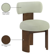 Atelier Vegan Leather Upholstered Dining Chair in Mint, Set of 2 - 88085Mint-C