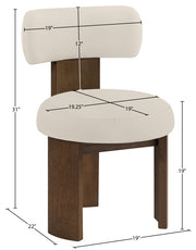 Atelier Vegan Leather Upholstered Dining Chair in Taupe, Set of 2 - 88085Taupe-C