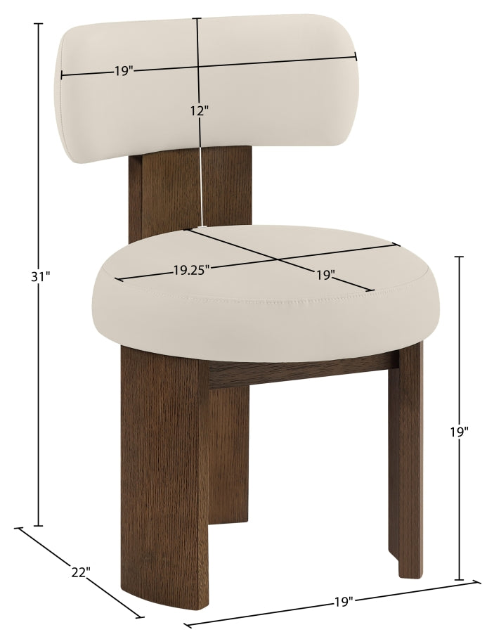 Atelier Vegan Leather Upholstered Dining Chair in Taupe, Set of 2 - 88085Taupe-C