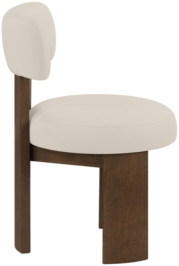 Atelier Vegan Leather Upholstered Dining Chair in Taupe, Set of 2 - 88085Taupe-C