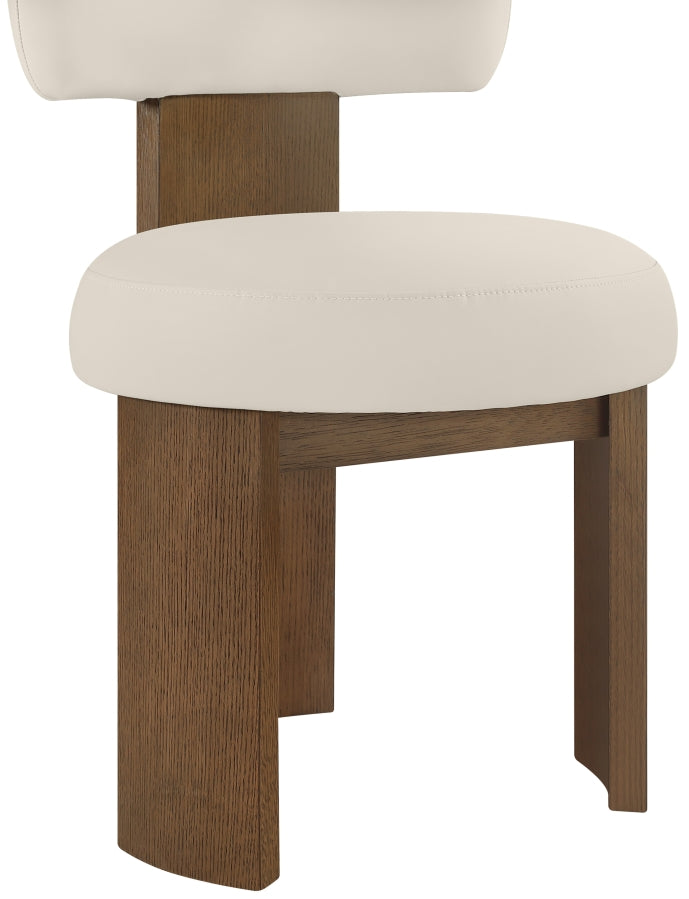 Atelier Vegan Leather Upholstered Dining Chair in Taupe, Set of 2 - 88085Taupe-C