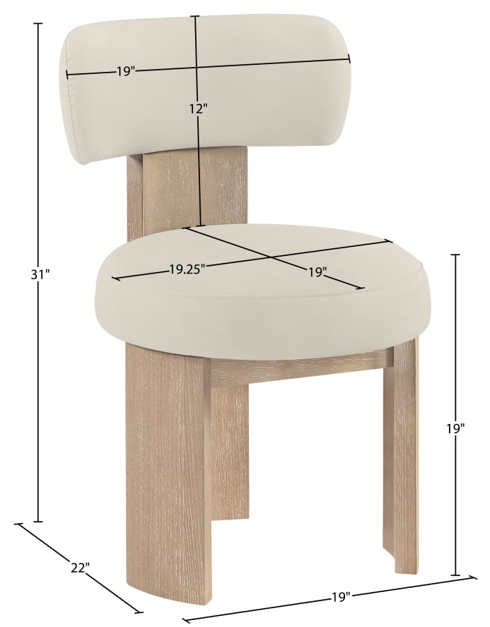 Atelier Vegan Leather Upholstered Dining Chair in Taupe, Set of 2 - 88086Taupe-C