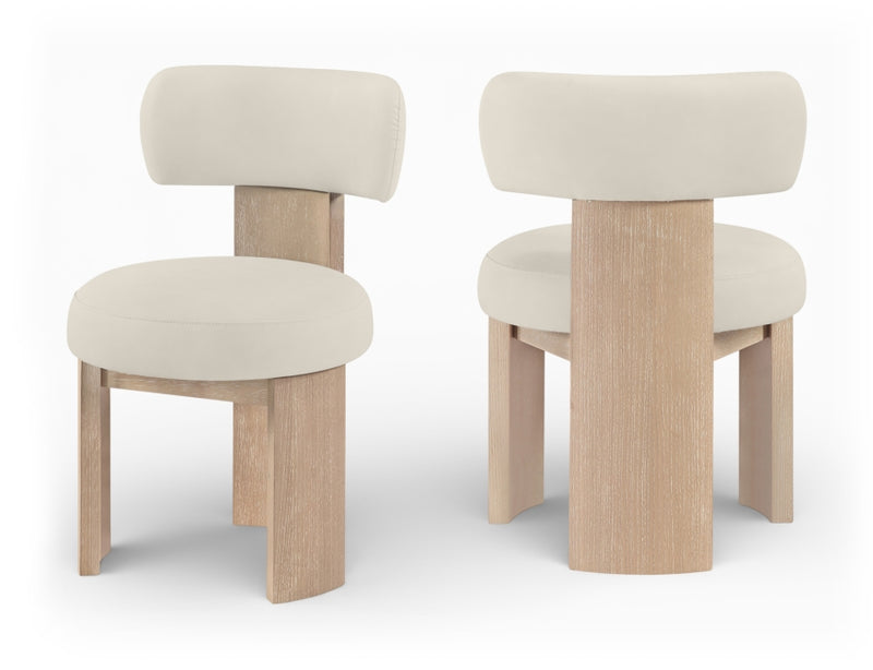 Atelier Vegan Leather Upholstered Dining Chair in Taupe, Set of 2 - 88086Taupe-C