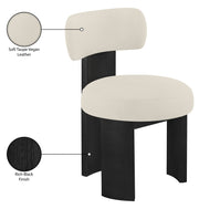 Atelier Vegan Leather Upholstered Dining Chair in Taupe, Set of 2 - 88087Taupe-C