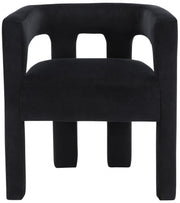 Athena Velvet Upholstered Dining Chair in Black - 889Black-C