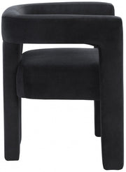 Athena Velvet Upholstered Dining Chair in Black - 889Black-C