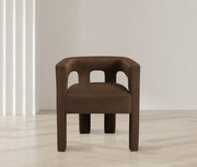 Athena Velvet Upholstered Dining Chair in Brown - 889Brown-C