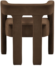 Athena Velvet Upholstered Dining Chair in Brown - 889Brown-C