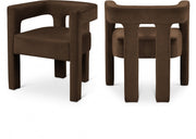 Athena Velvet Upholstered Dining Chair in Brown - 889Brown-C