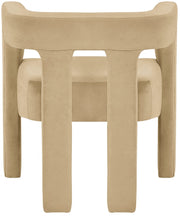 Athena Velvet Upholstered Dining Chair in Camel - 889Camel-C