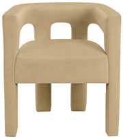 Athena Velvet Upholstered Dining Chair in Camel - 889Camel-C
