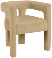 Athena Velvet Upholstered Dining Chair in Camel - 889Camel-C