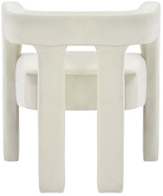 Athena Velvet Upholstered Dining Chair in Cream - 889Cream-C