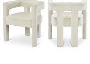 Athena Velvet Upholstered Dining Chair in Cream - 889Cream-C