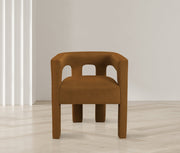 Athena Velvet Upholstered Dining Chair in Saddle - 889Saddle-C