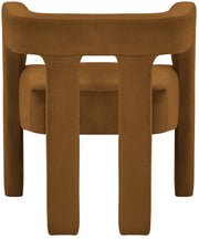 Athena Velvet Upholstered Dining Chair in Saddle - 889Saddle-C