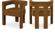 Athena Velvet Upholstered Dining Chair in Saddle - 889Saddle-C